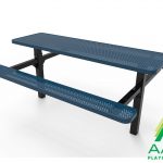 AAA Playground Honeycomb Steel Double Post Picnic Table