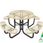 AAA Playground Expanded Metal Portable Frame Round Table