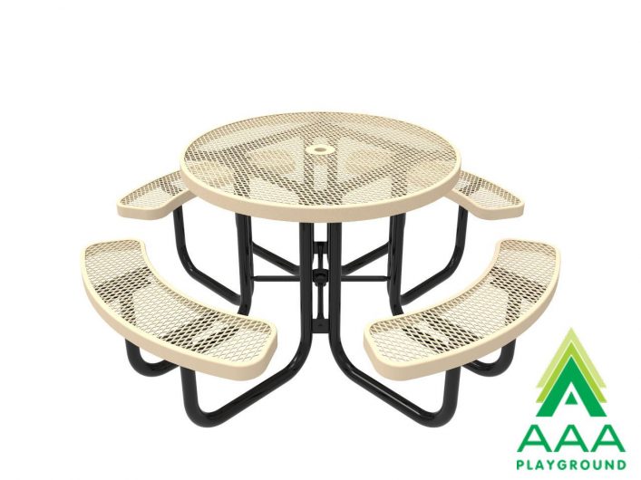 AAA Playground Expanded Metal Portable Frame Round Table