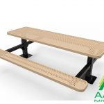 AAA Playground Honeycomb Steel Double Post Picnic Table