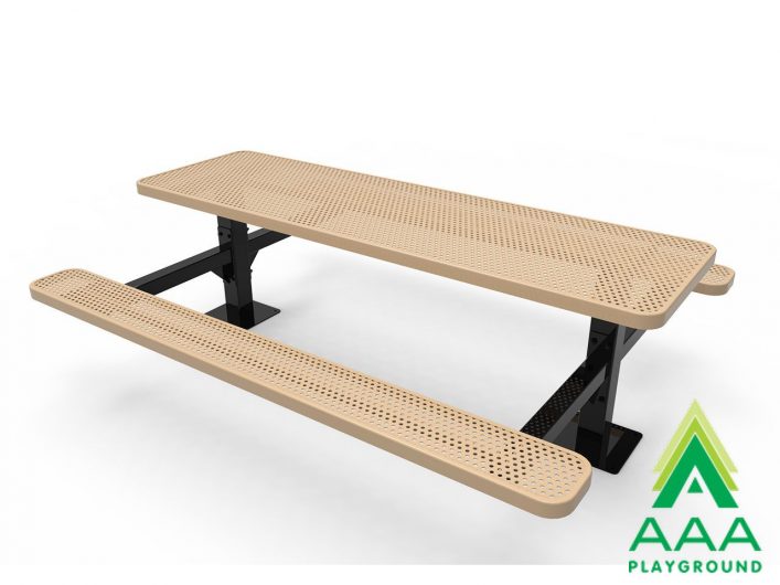 AAA Playground Honeycomb Steel Double Post Picnic Table