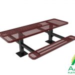 AAA Playground Honeycomb Steel Double Post Picnic Table