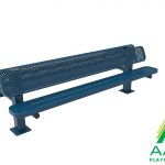 AAA Playground Honeycomb Steel Double Bench with Square Posts