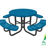 AAA Playground Honeycomb Steel Portable Frame Round Table