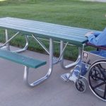 Recycled Plastic Galvanized Frame Picnic Table