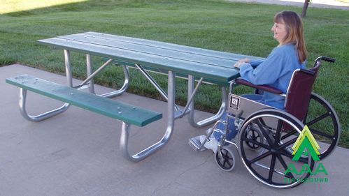 Recycled Plastic Galvanized Frame Picnic Table