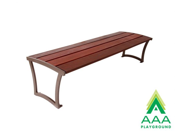 Wood Slatted Bench without Back