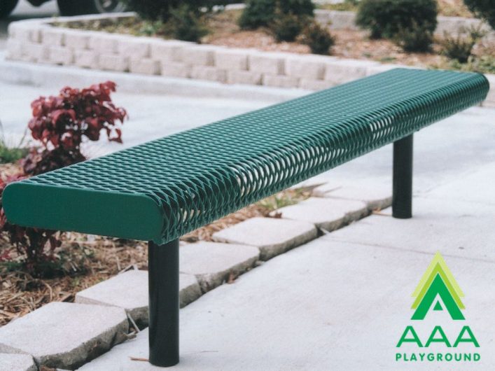 Rolled Style Park Bench Without Back