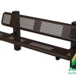 Perforated Style Square Frame Park Bench