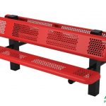 Perforated Style Square Frame Park Bench