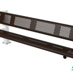 Perforated Style Square Frame Park Bench