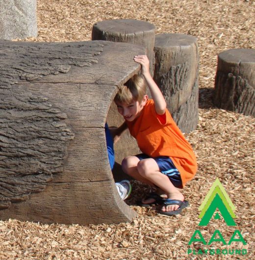 AAA Playground Log Tunnel