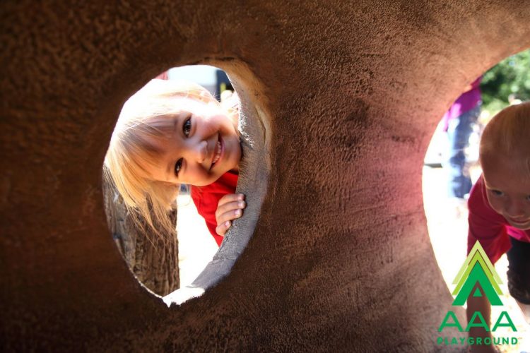 AAA Playground Log Tunnel