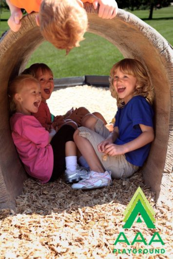 AAA Playground Log Tunnel