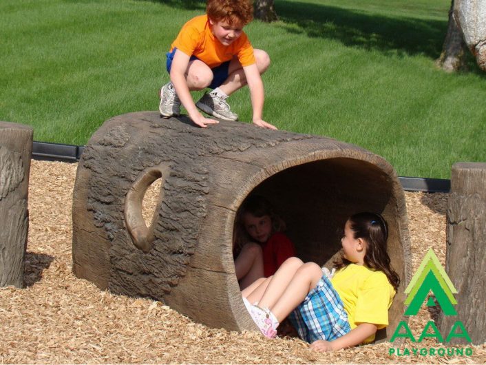 AAA Playground Log Tunnel