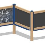 Outdoor Magnetic Chalkboard Triple