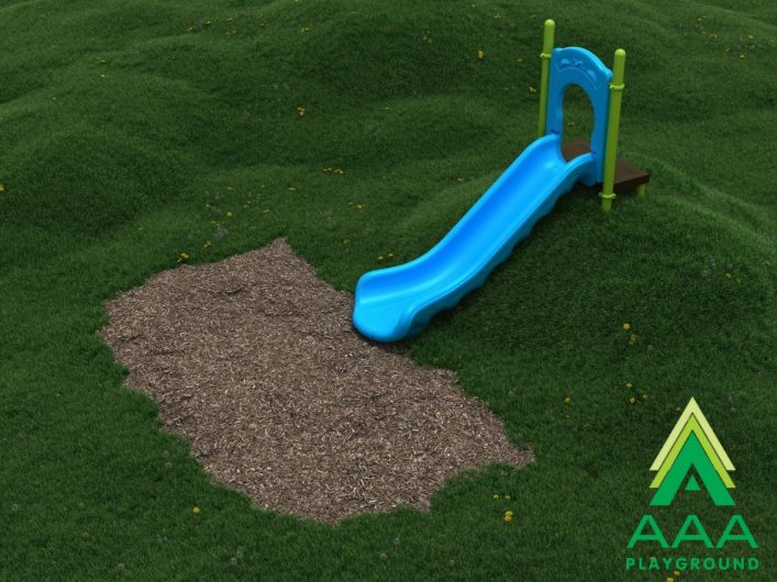 4-feet Single Straight Hillside Slide