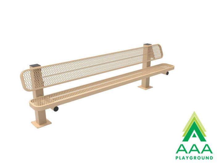 AAA Playground Expanded Metal Bench with Square Posts