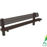 AAA Playground Honeycomb Steel Bench with Square Posts