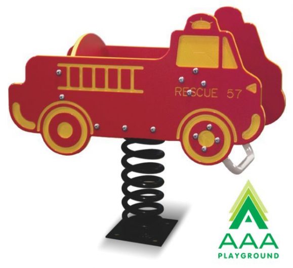 Fire Truck Single Seat Spring Rider