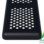 Perforated Style Park Bench With Back