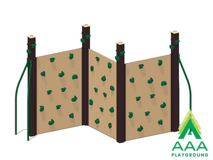 Triple Rock Wall Playground Climber