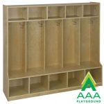 AAA Playground 5 Section Coat Lockers with Bench